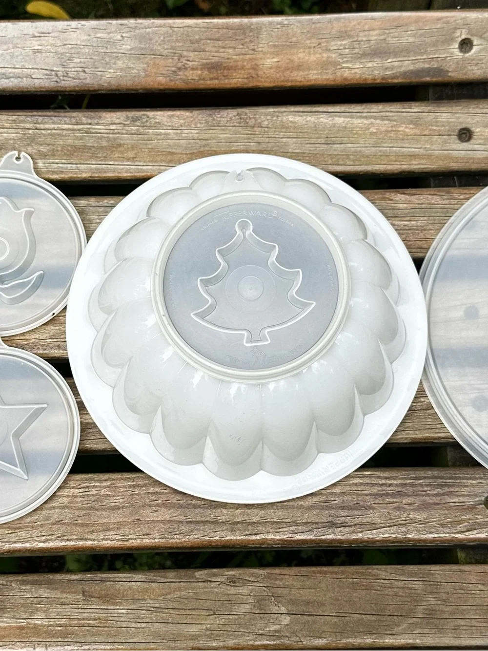 Vintage Tupperware Interchangeable Holiday Jello Mold Set of 6 Pieces